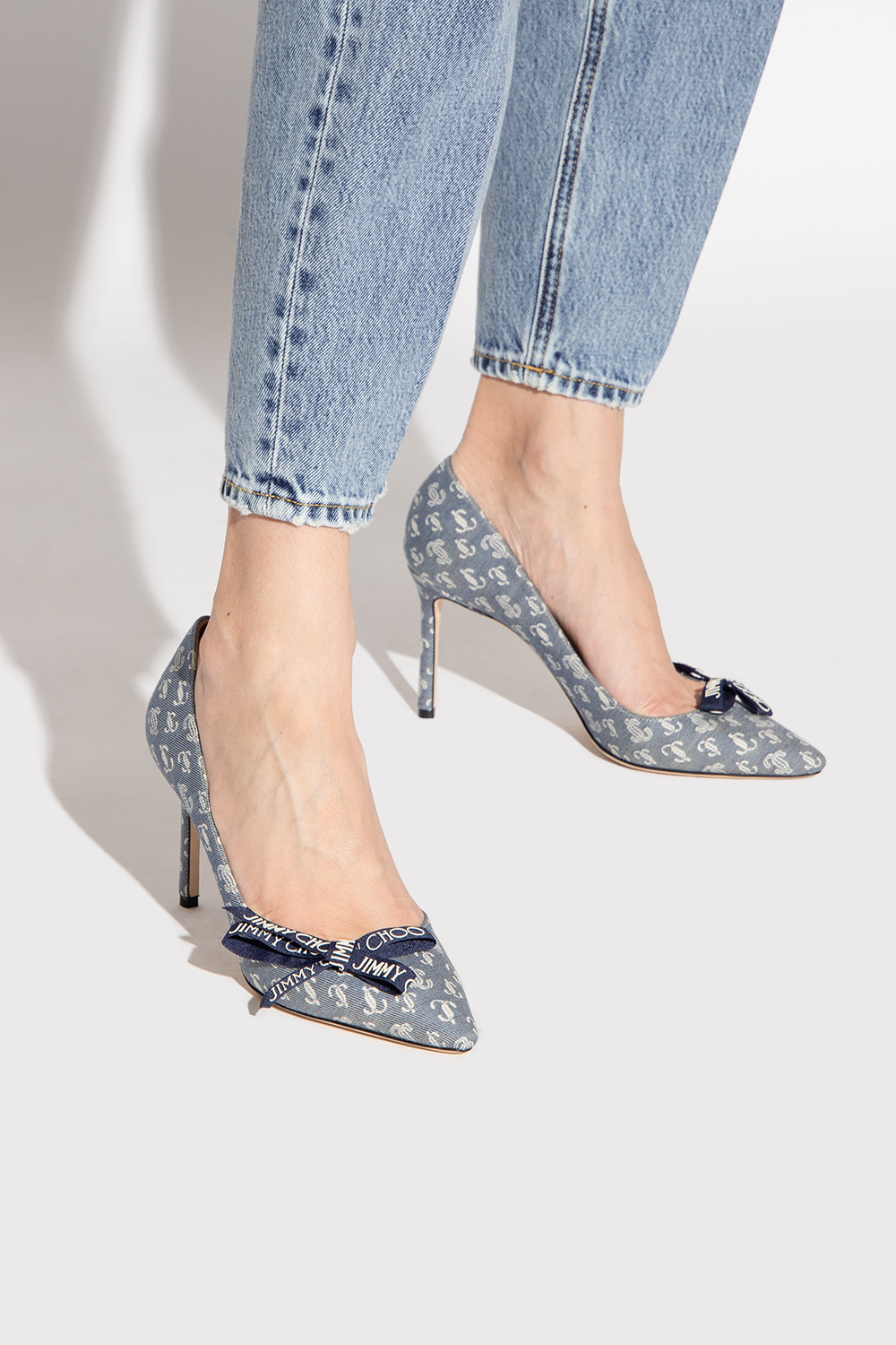 Jimmy choo store denim heels